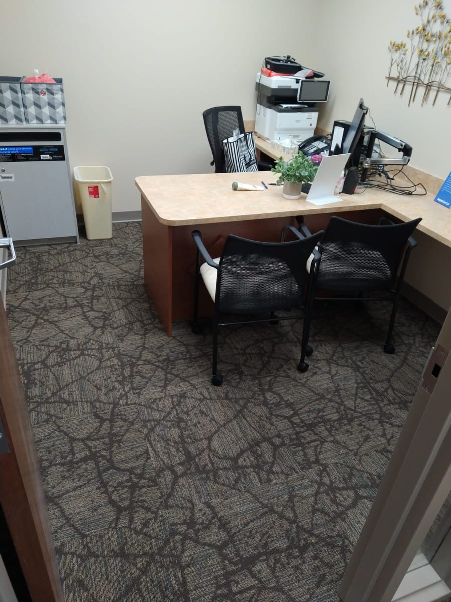 Commercial carpet tile flooring installed by Forever Flooring