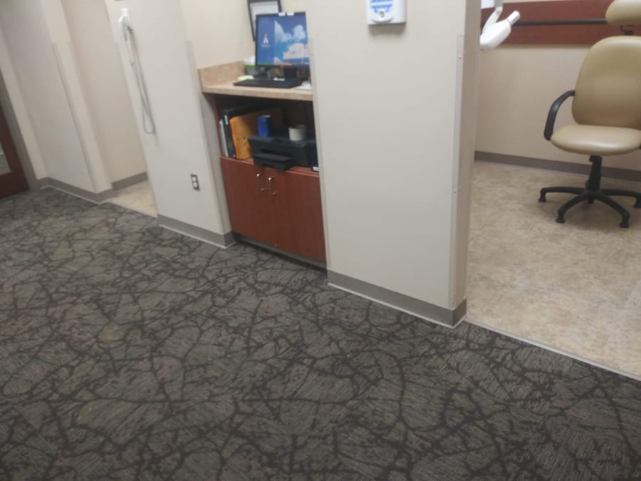 Commercial carpet tile flooring installed by Forever Flooring