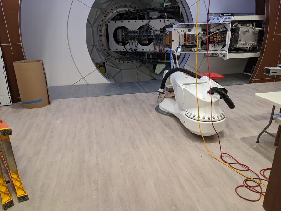 Commercial luxury vinyl plank flooring installed by Forever Flooring