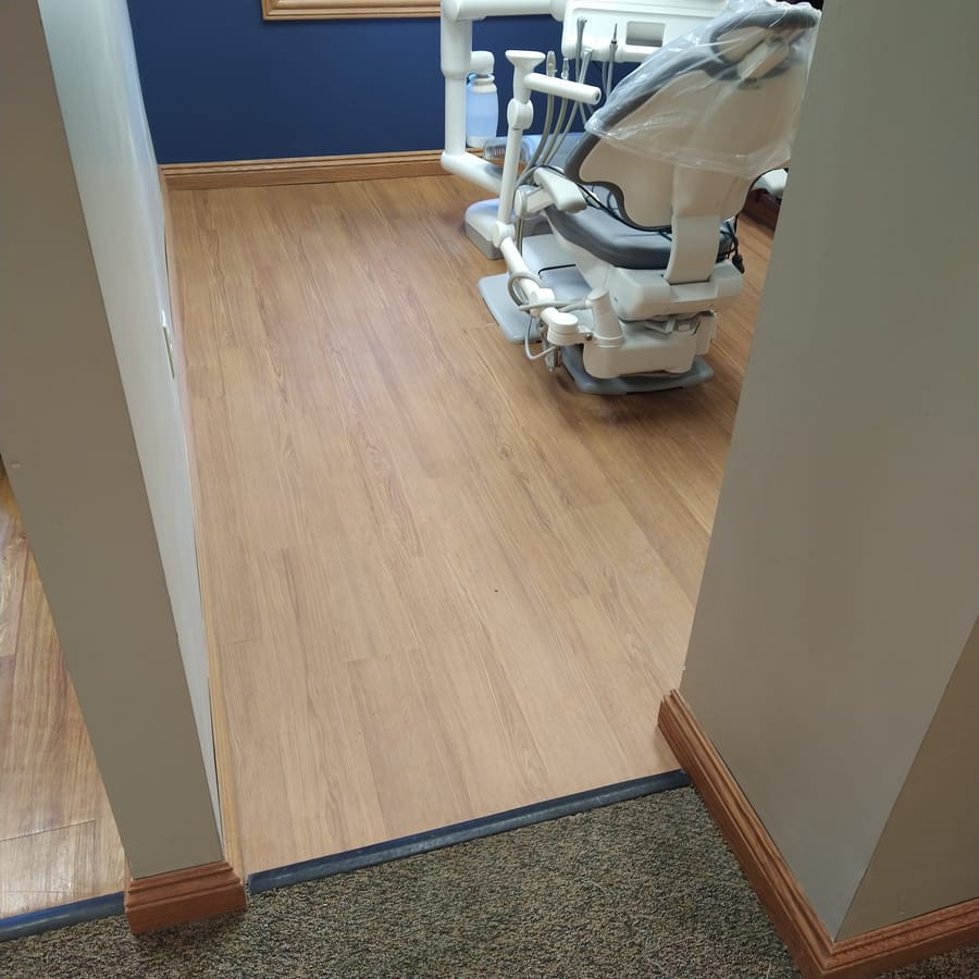 Commercial luxury vinyl plank flooring installed by Forever Flooring