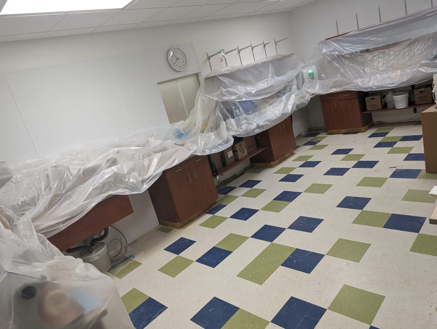Commercial vinyl tile flooring installed by Forever Flooring