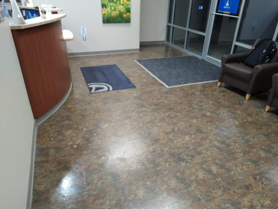 Commercial vinyl tile flooring installed by Forever Flooring