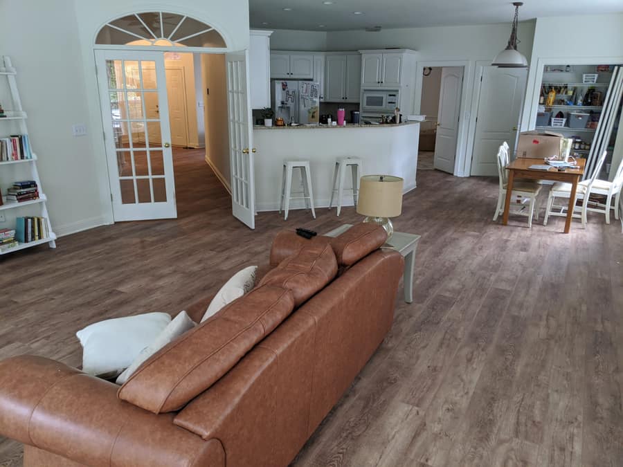 Luxury vinyl plank flooring installed by Forever Flooring