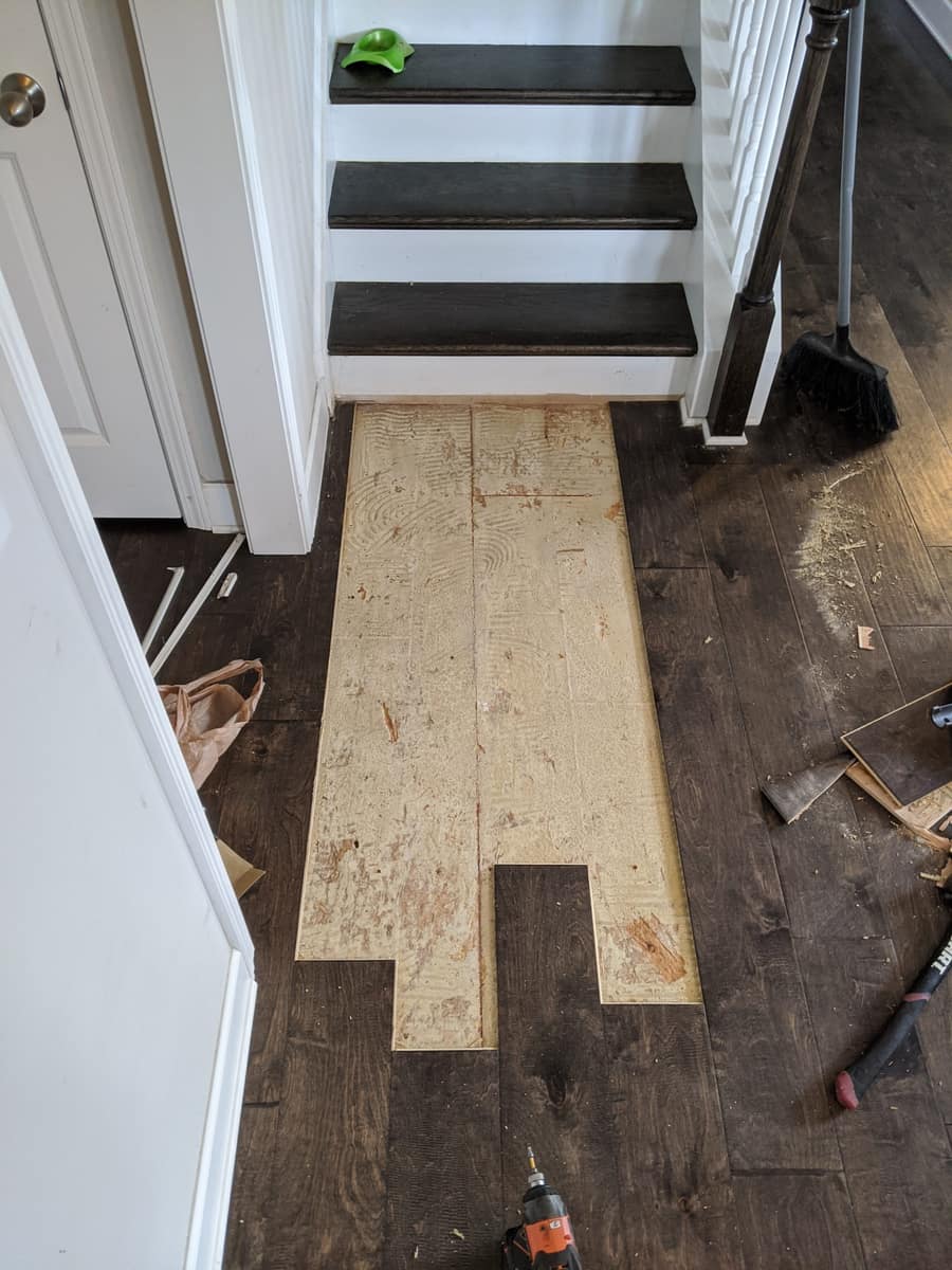 Subfloor repair in progress by Forever Flooring